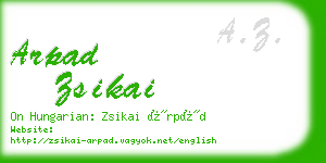 arpad zsikai business card